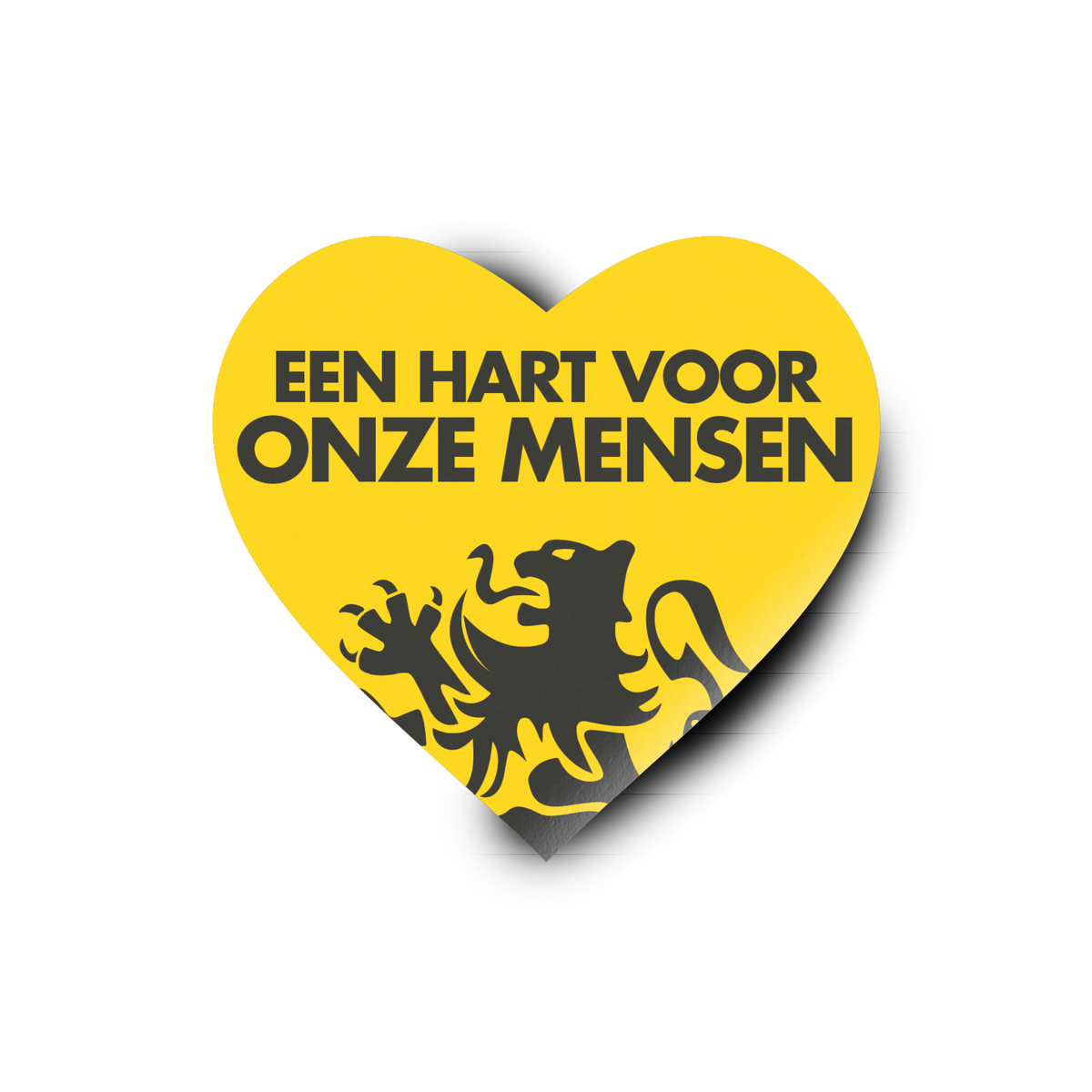 Zelfklever Een Hart Voor Onze Mensen (Hartvormig)