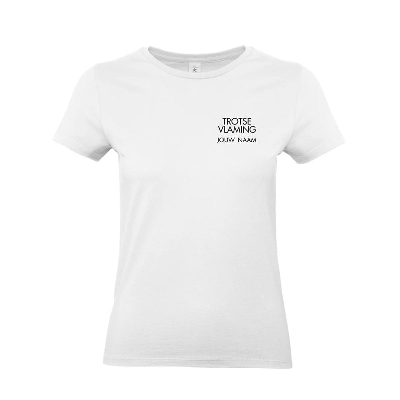 T-shirt Trotse Vlaming (gepersonaliseerd) VROUW